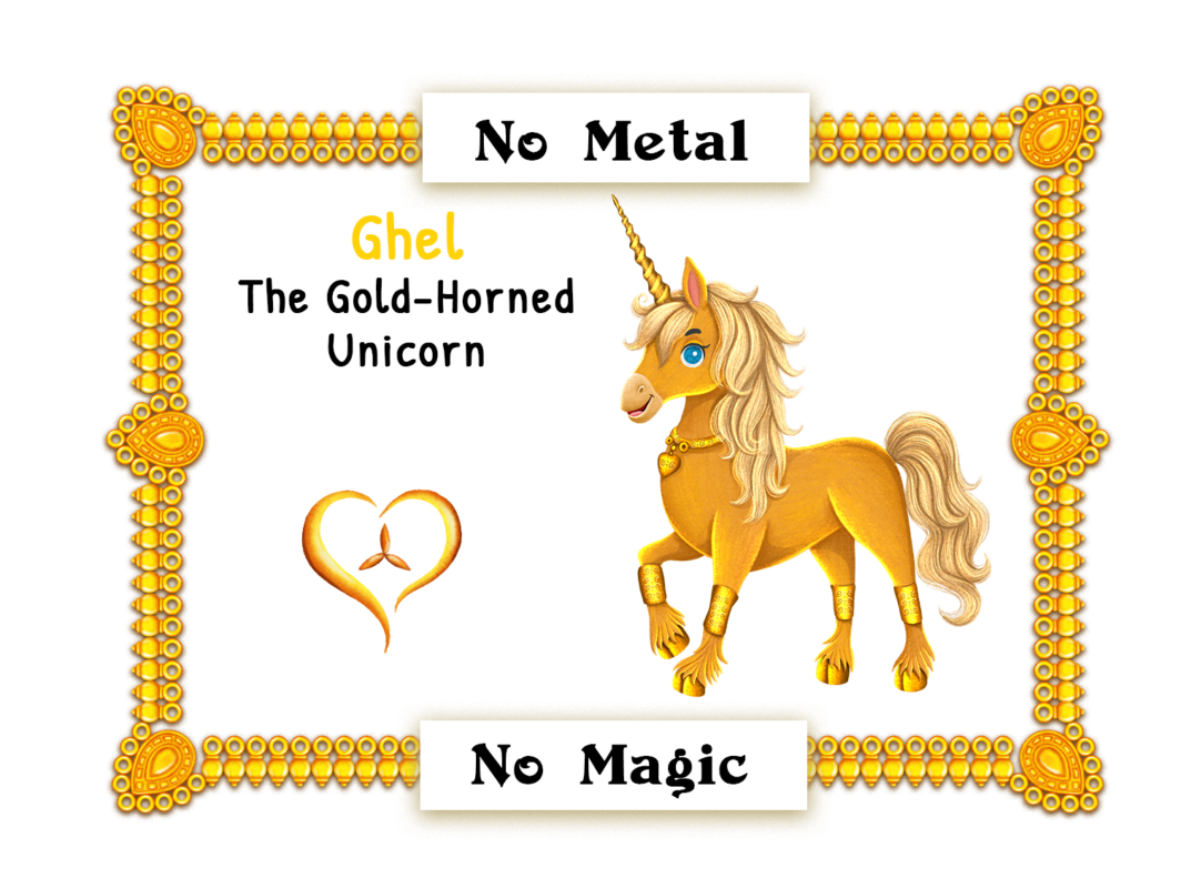 Ghel the Gold Horn Unicorn from the Metal Horn Unicorn Tribe