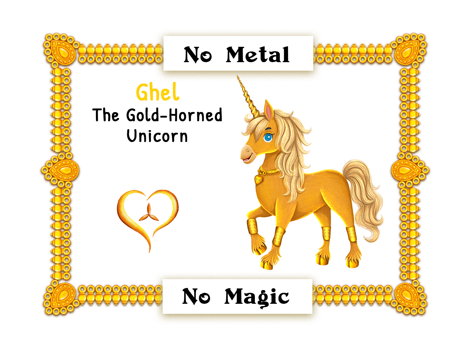 Ghel the Gold Horn Unicorn from the Metal Horn Unicorn Tribe